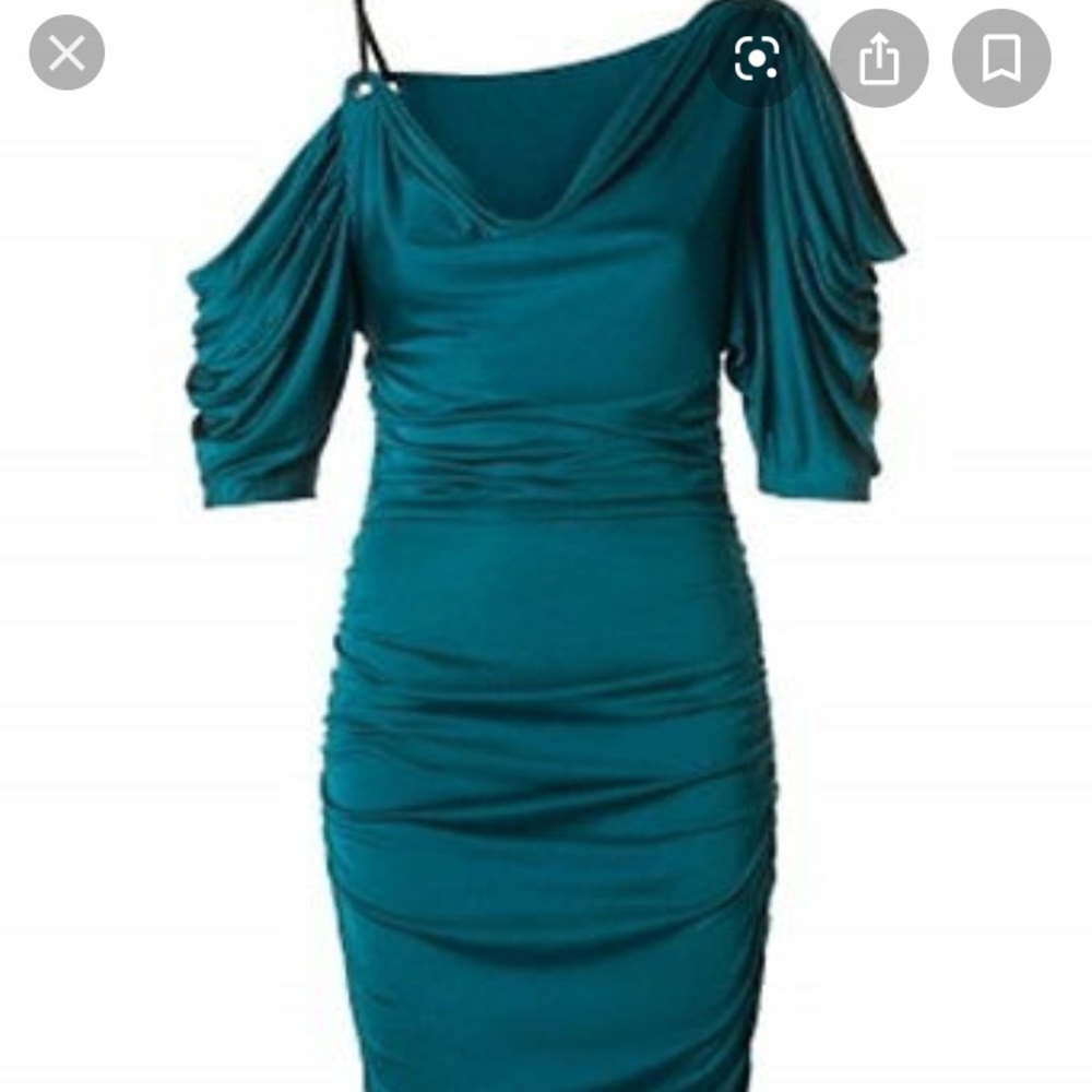 Catherine Malandrino Off the Shoulder Silk Dress